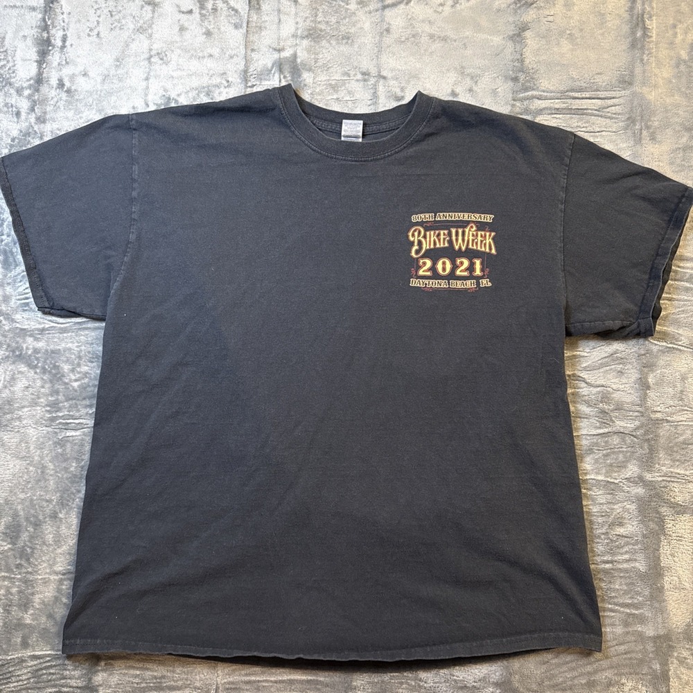 2021 Bike Week Daytona Beach 80th Anniversary T Shirt XL Biker